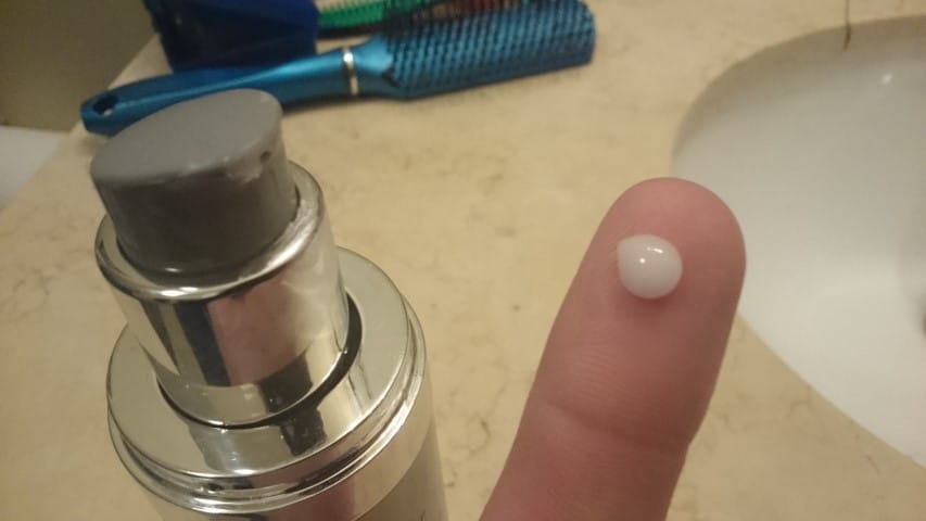 Image of HA5 cream on finger