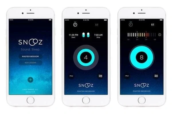 Snooz white noise machine phone app image