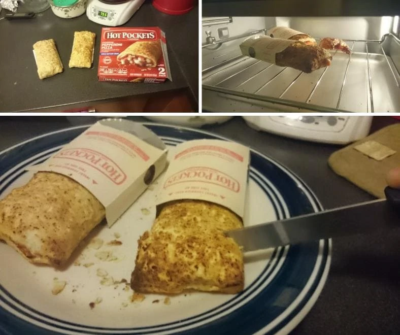 Cuisinart TOA-60 Hot Pockets cooking test