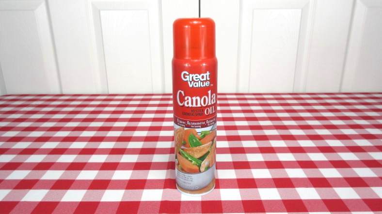 Image showing an example can of canola oil cooking spray for air fryer use