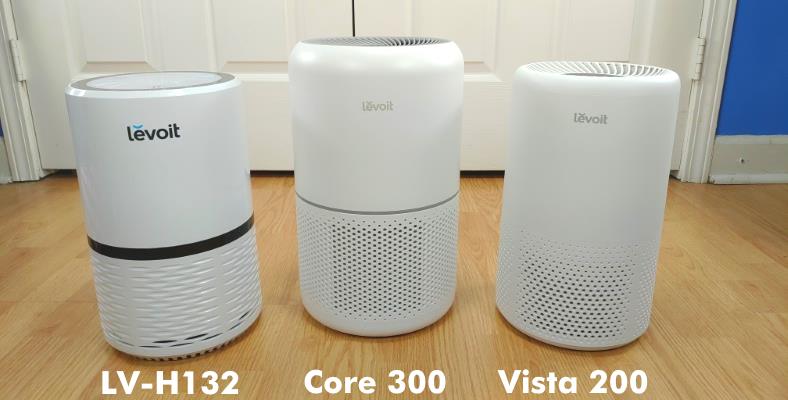 Levoit Core 300 vs LV-H132 vs Vista 200 air purifier comparison image