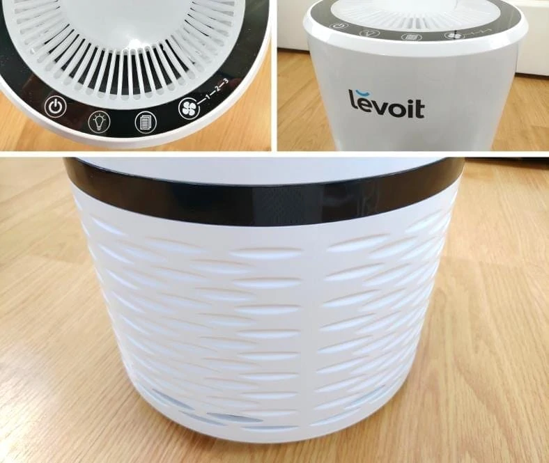 Close up images of the Levoit LV-H132 air purifier body