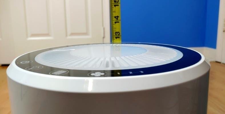 Image showing the height of a Levoit LV-H132 air purifier measurement