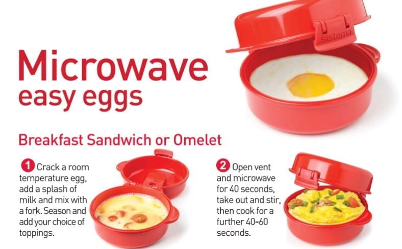 One perfect egg Pack of 2 Microwave Easy Eggs Sistema 