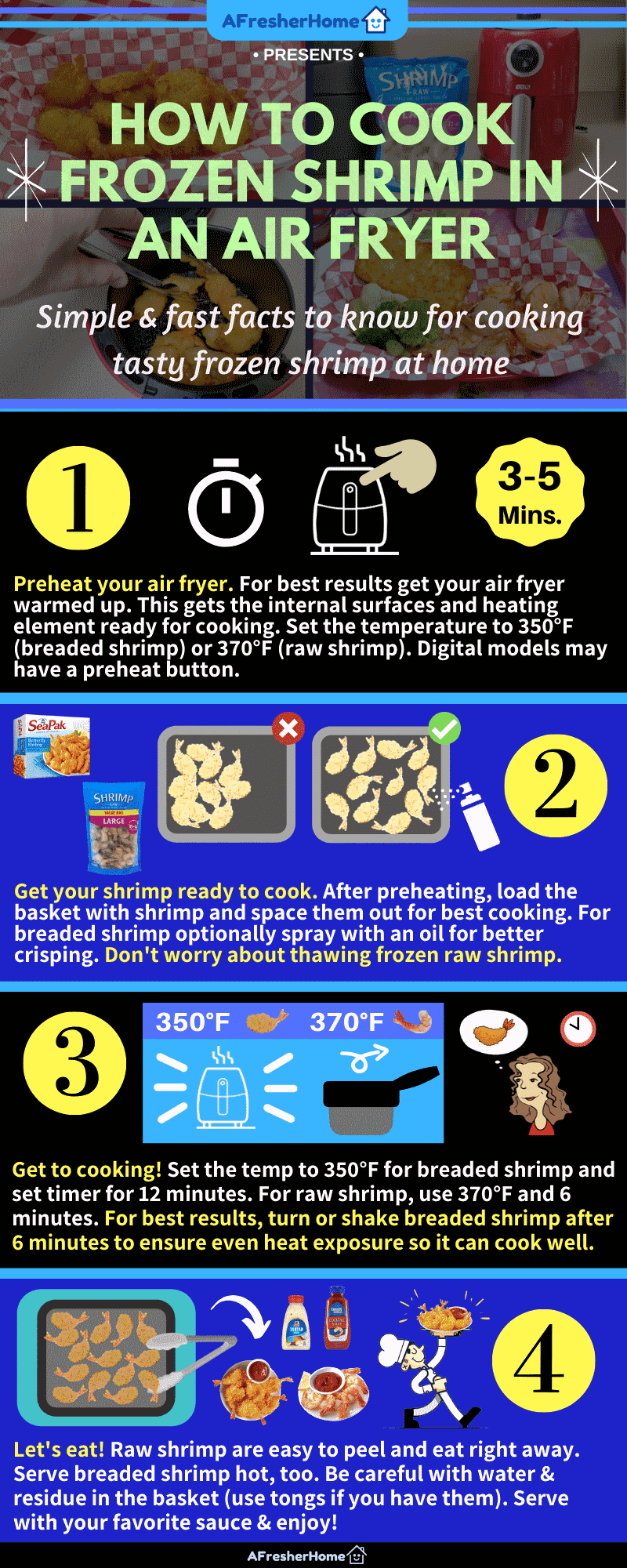How to cook shrimp in an air fryer infographic guide