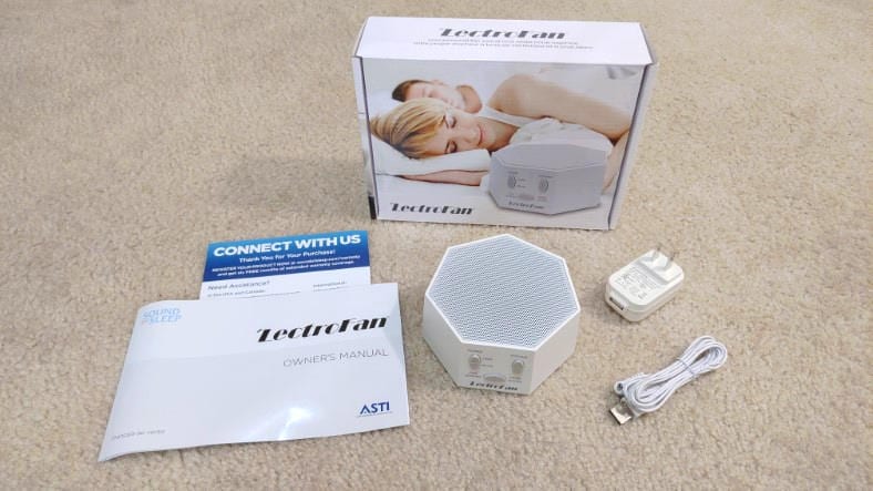 LectroFan white noise machine included items