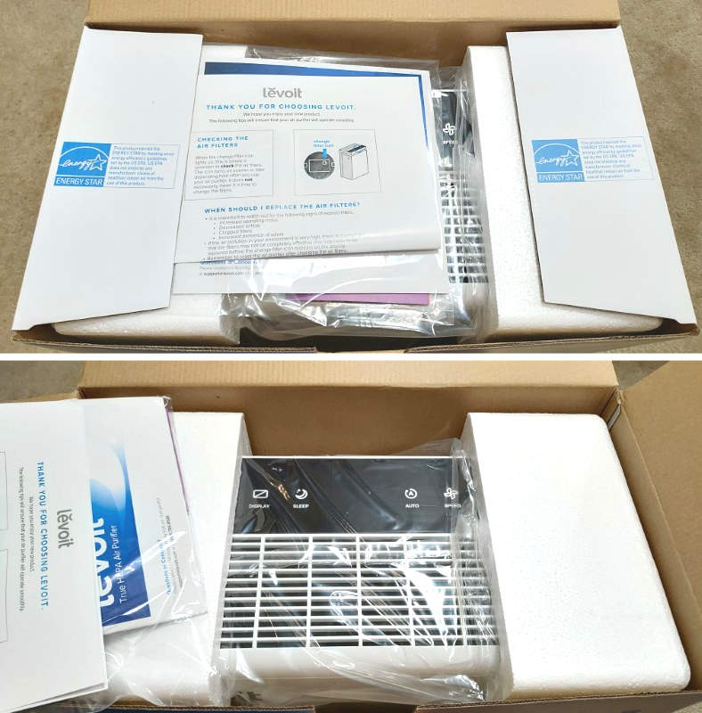 Levoit LV-PUR131 air purifier package contents image